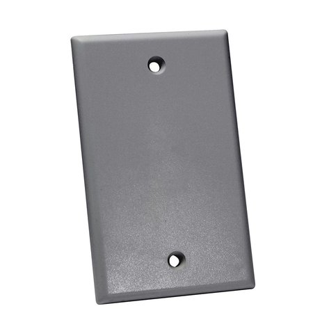 QUEST TECHNOLOGY INTERNATIONAL Keystone Wall Plate, Single-Gang - Blank, Gray NFP-1000